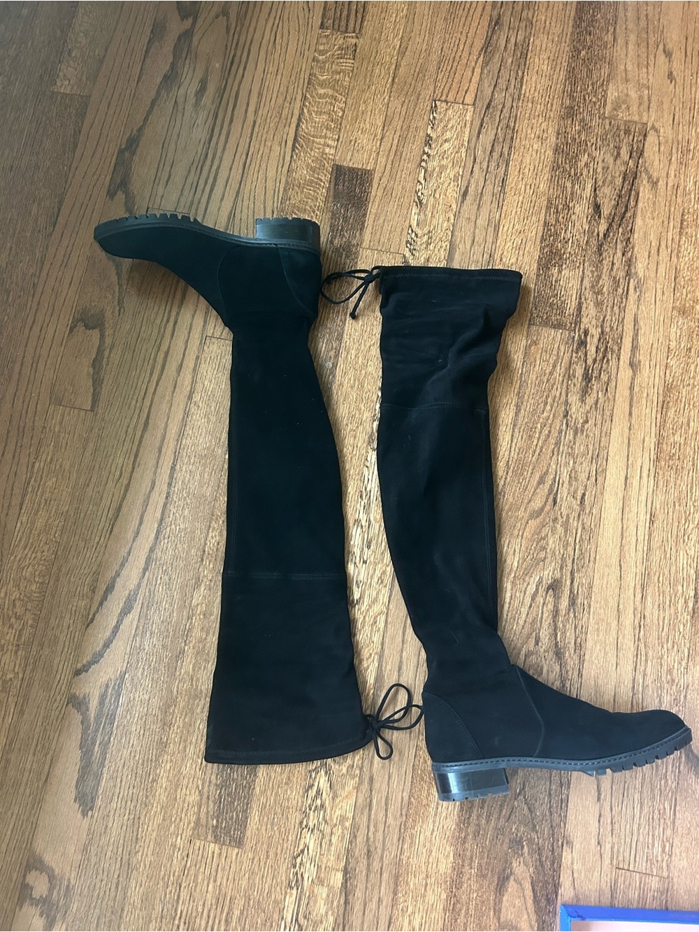 Stuart Weitzman Black Over-the-Knee Suede Boots